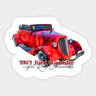 1934 Ford Roadster Hot Rod Convertible Sticker